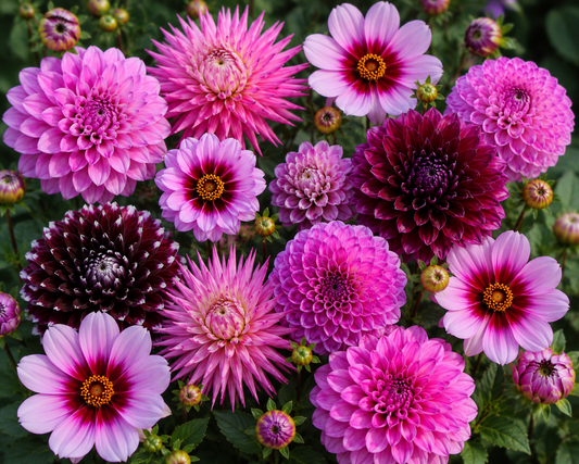 10 Dahlia Mixed – Purple Dahlia Collection