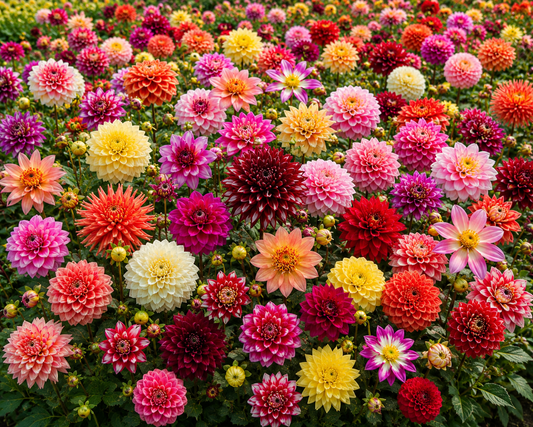 50 Dahlias Mixed – Big Garden Collection
