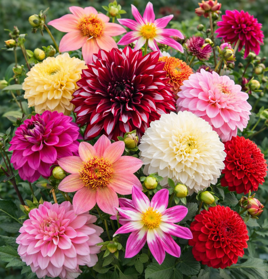 10 Mixed Dahlias – Budget Bloom Collection